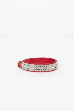 Maria Rudman Red Hide B Bracelet 2| Bracelets