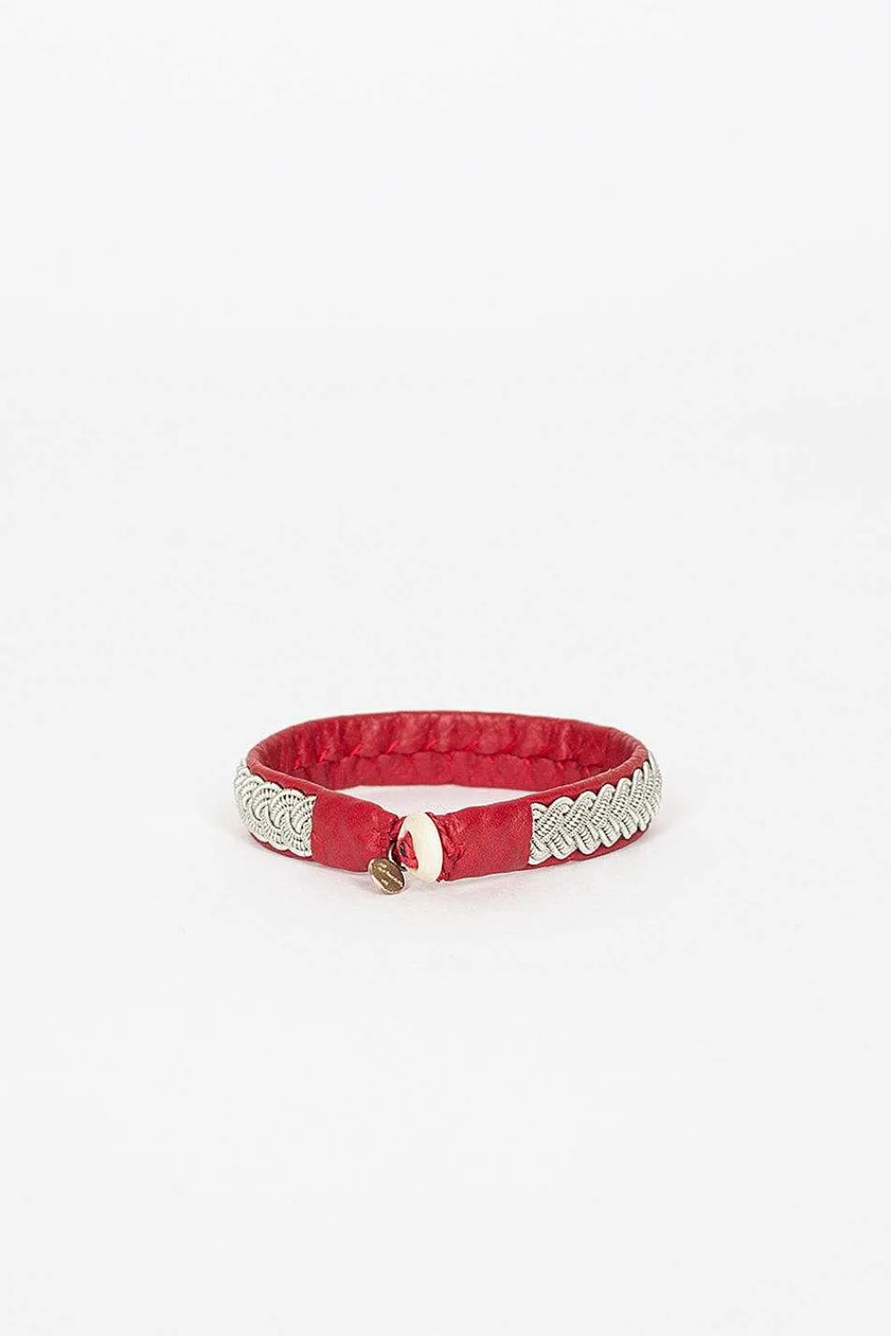 Maria Rudman Red Hide B Bracelet 4| Bracelets
