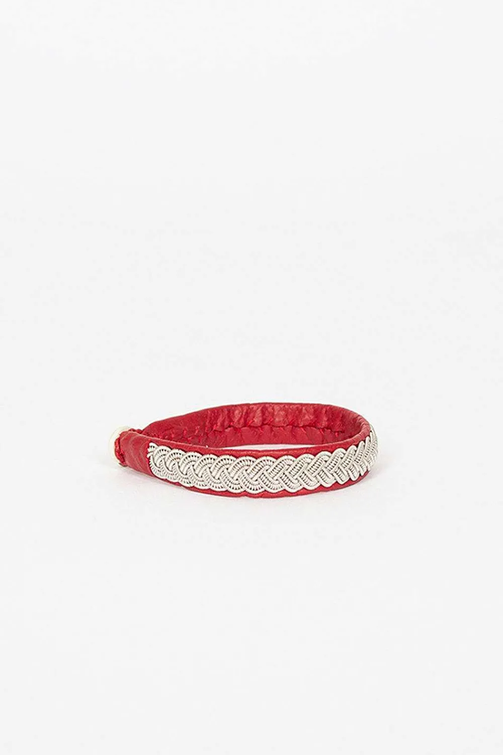 Maria Rudman Red Hide B Bracelet 4| Bracelets
