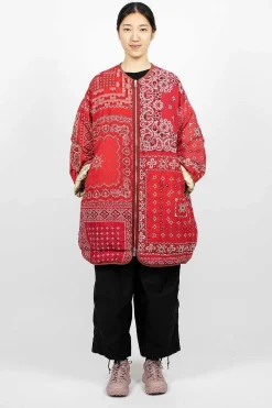 VISVIM Reversible Liner Coat Bandana Red| Outerwear