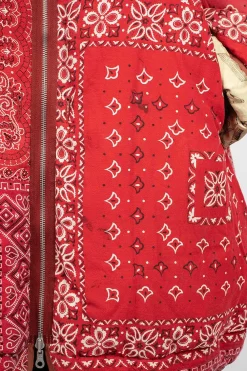 VISVIM Reversible Liner Coat Bandana Red| Outerwear