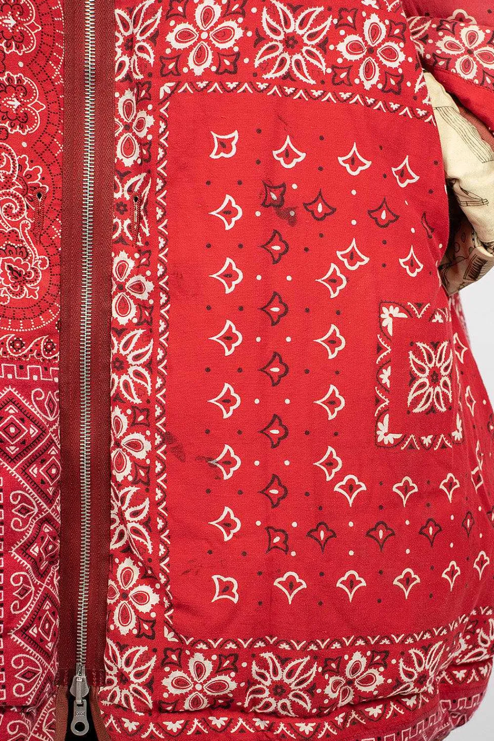VISVIM Reversible Liner Coat Bandana Red| Outerwear
