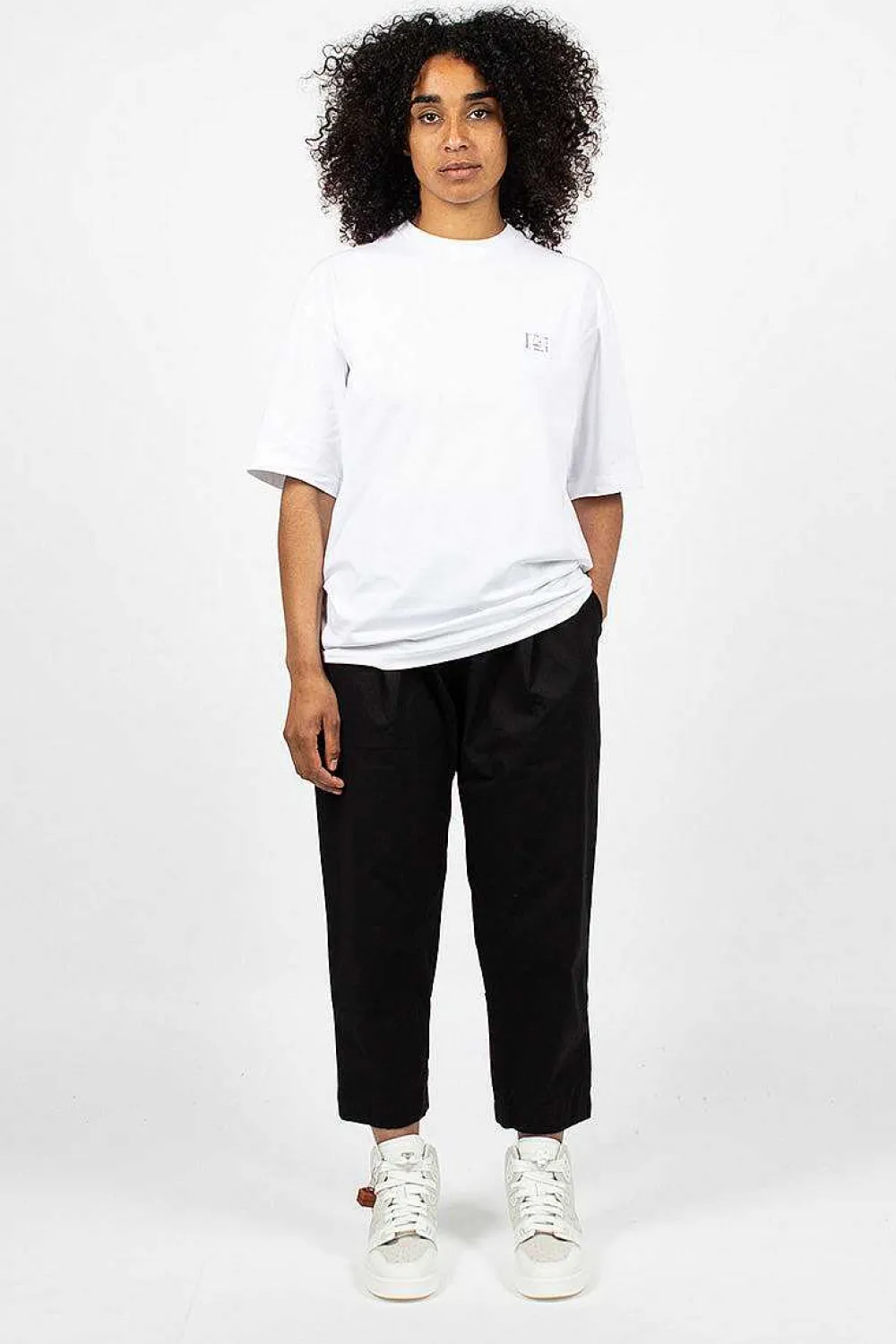 Acne Studios Rhinestone Face Tee Optic White| Tops