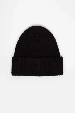 Acne Studios Ribbed Beanie Black| Hats