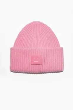 Acne Studios Ribbed Knit Beanie Bubble Pink| Hats