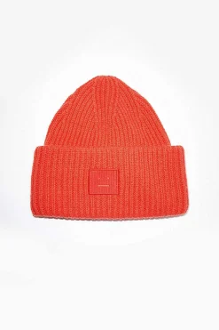Acne Studios Ribbed Knit Beanie Sharp Red| Hats