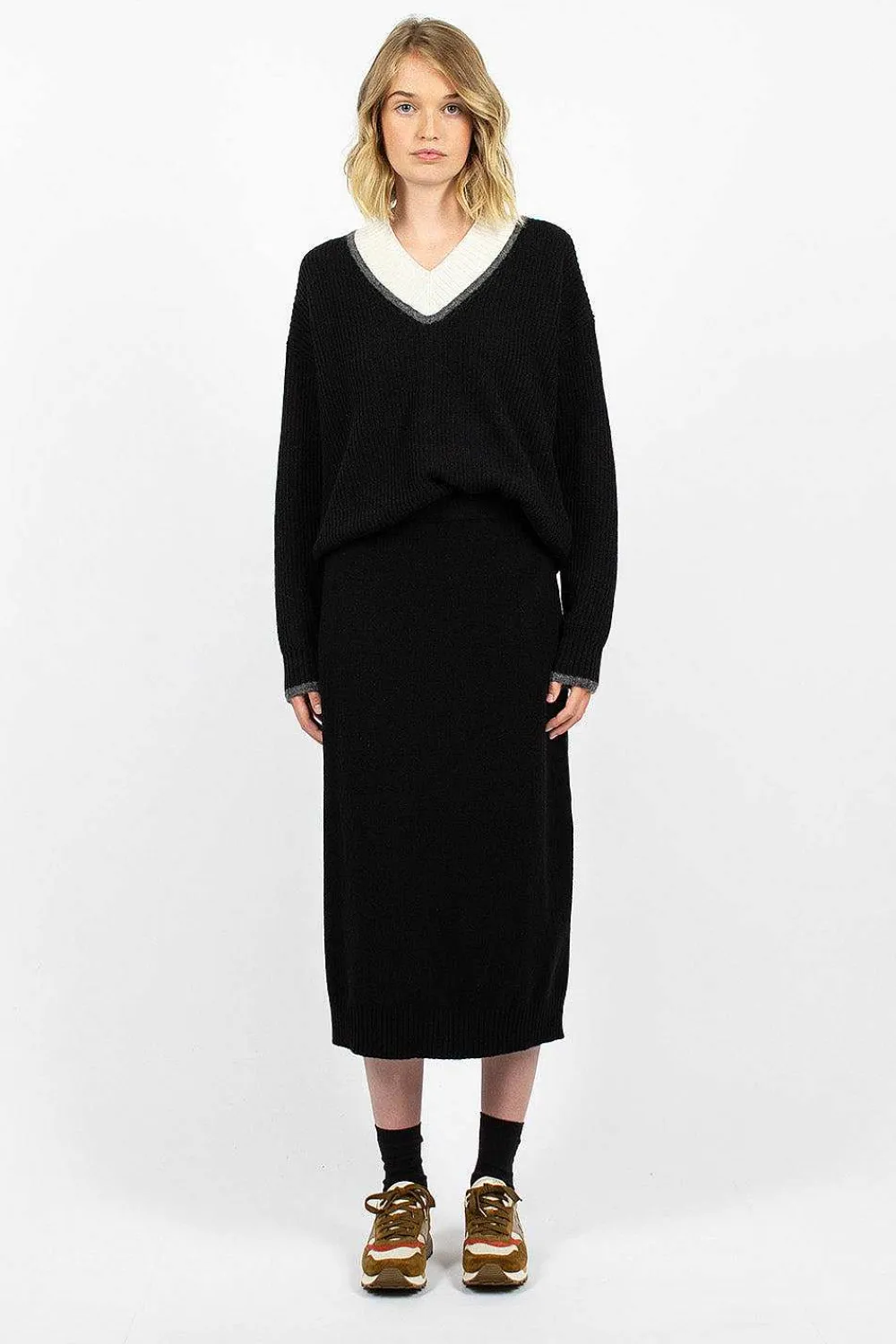 Moncler Ribbed Skirt Cashmere Blend| Skirts