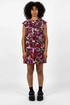 Dries Van Noten Rose Printed Dress Red| Dresses