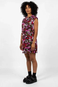 Dries Van Noten Rose Printed Dress Red| Dresses
