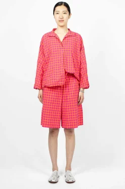Daniela Gregis Rossella Shirt Orange/Fuchsia| Tops