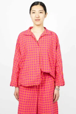 Daniela Gregis Rossella Shirt Orange/Fuchsia| Tops