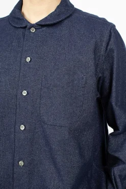Engineered Garments FWK Rounded Collar Shirt Indigo| Tops