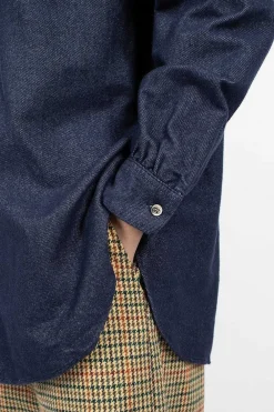 Engineered Garments FWK Rounded Collar Shirt Indigo| Tops