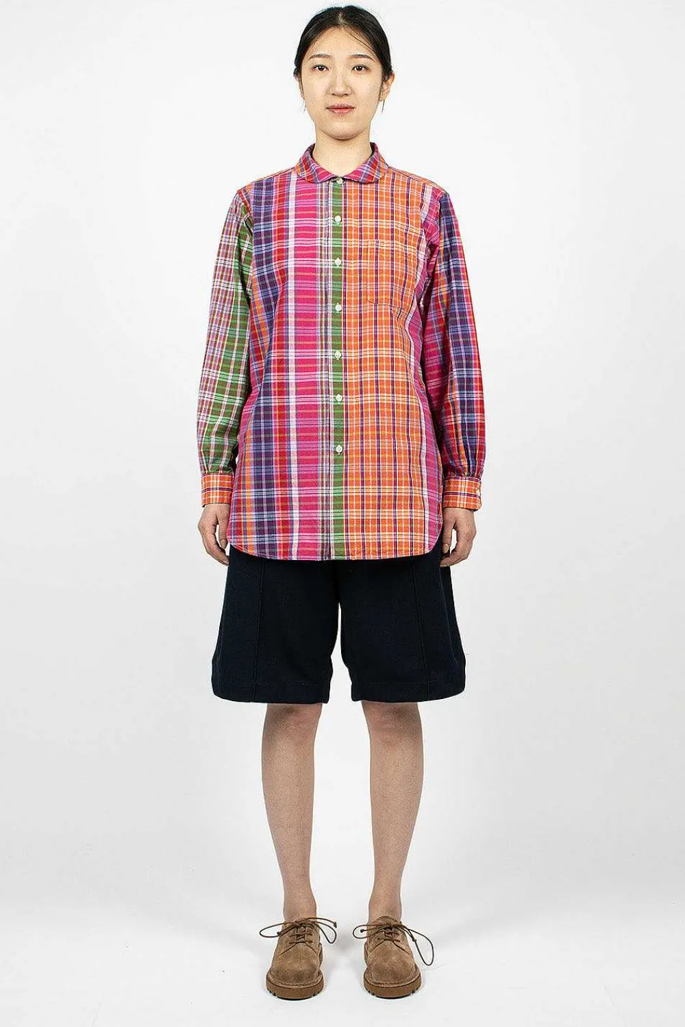 Engineered Garments FWK Rounded Collar Shirt Multi| Tops
