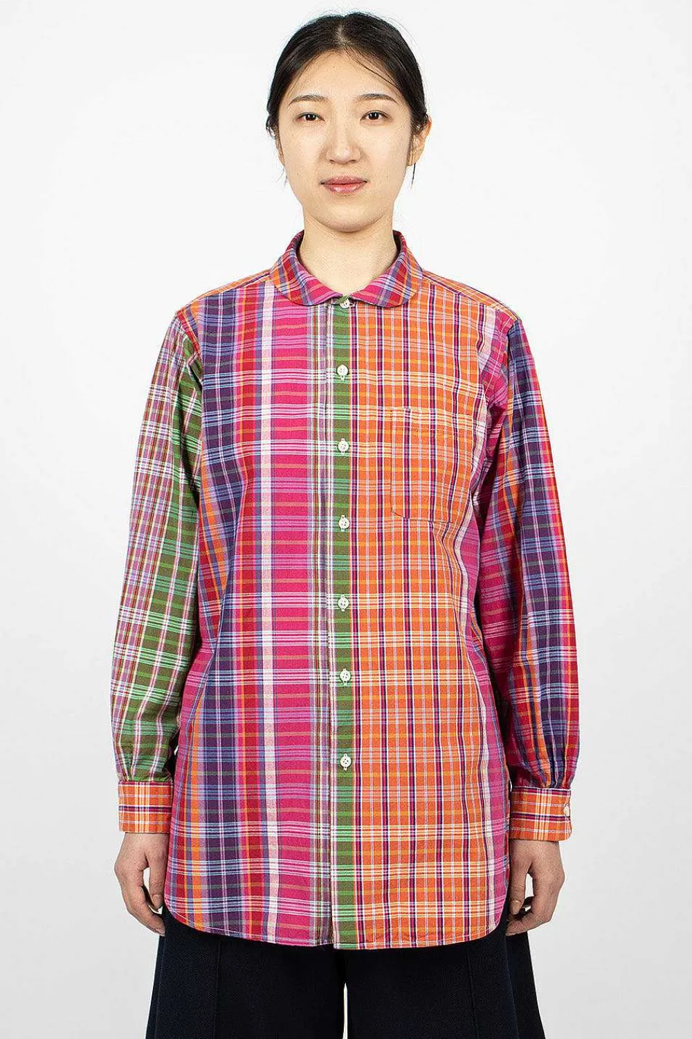 Engineered Garments FWK Rounded Collar Shirt Multi| Tops