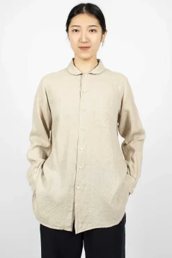Engineered Garments FWK Rounded Collar Shirt Natural| Shirts