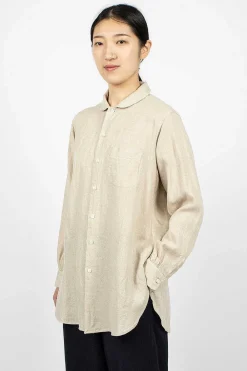 Engineered Garments FWK Rounded Collar Shirt Natural| Shirts