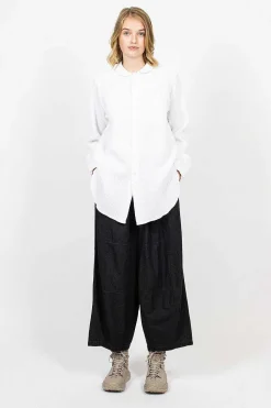 Engineered Garments FWK Rounded Collar Shirt Waffle White| Shirts
