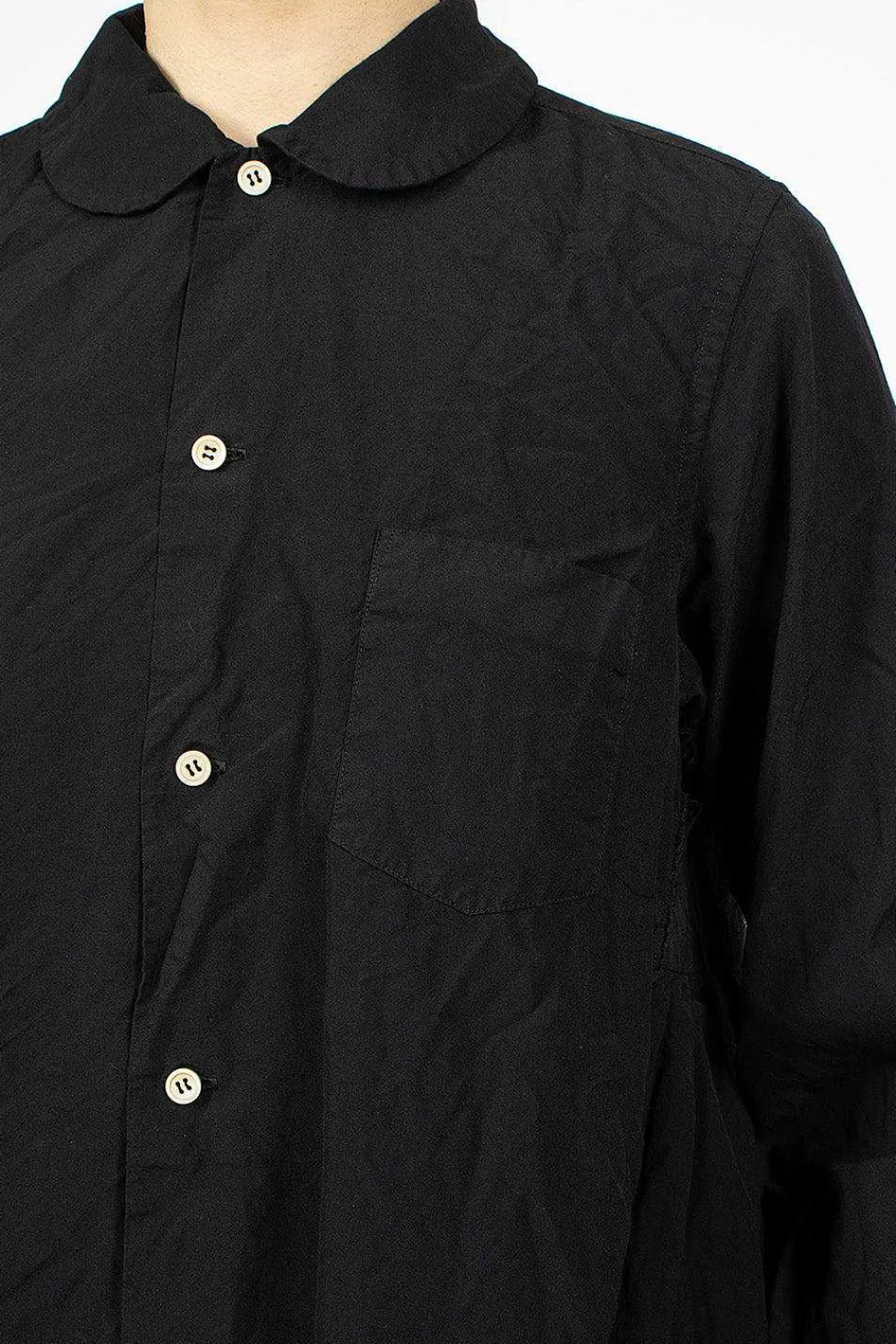 Comme Des Garçons Comme Des Garçons Ruffle Gusset Shirt Black| Shirts