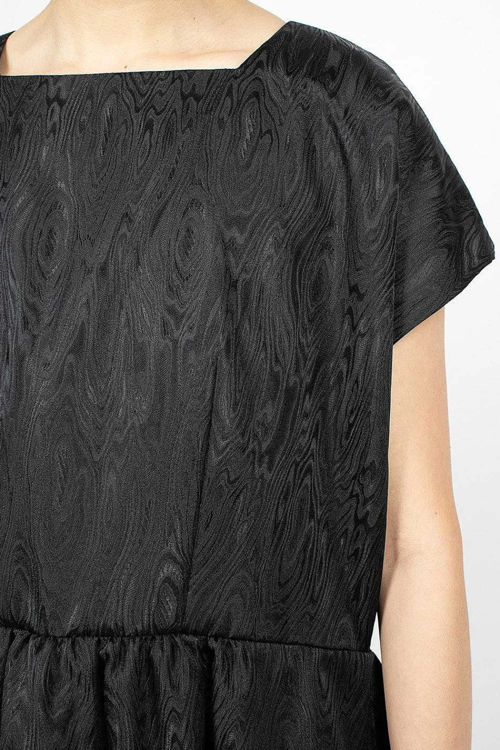 Comme Des Garçons Comme Des Garçons Ruffle Jacquard Dress Black| Dresses