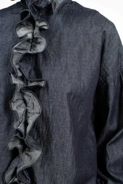 Toujours Ruffle Shirt 6.5Oz Denim| Shirts