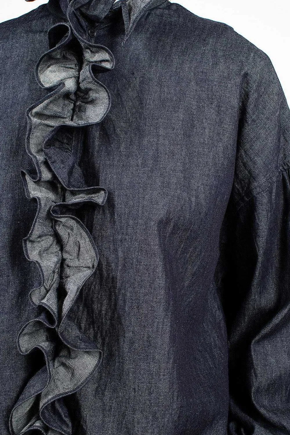 Toujours Ruffle Shirt 6.5Oz Denim| Shirts