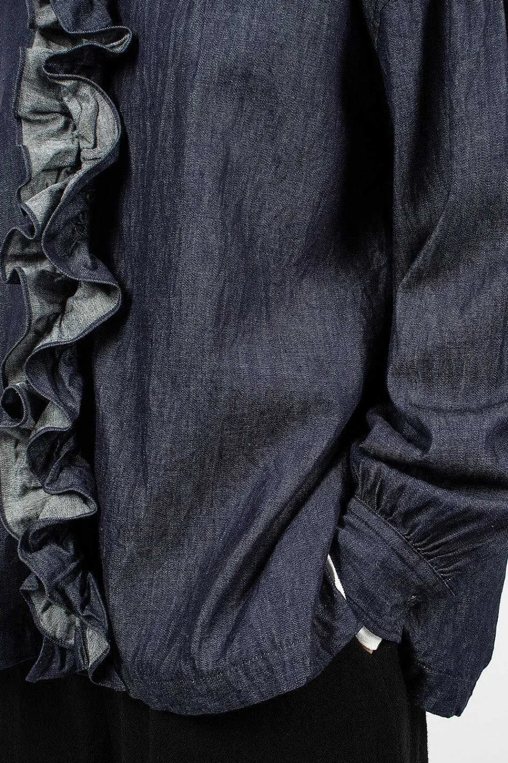 Toujours Ruffle Shirt 6.5Oz Denim| Shirts