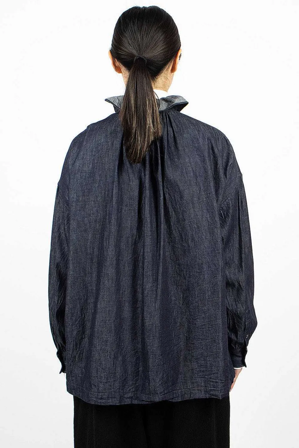 Toujours Ruffle Shirt 6.5Oz Denim| Shirts