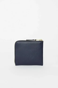 Comme des Garçons Wallets Sa3100 Leather Coin Purse Navy| Wallets