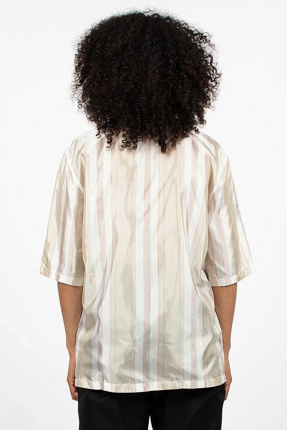 Acne Studios Saffi Bag Stripe Blouse Red/Brown| Shirts