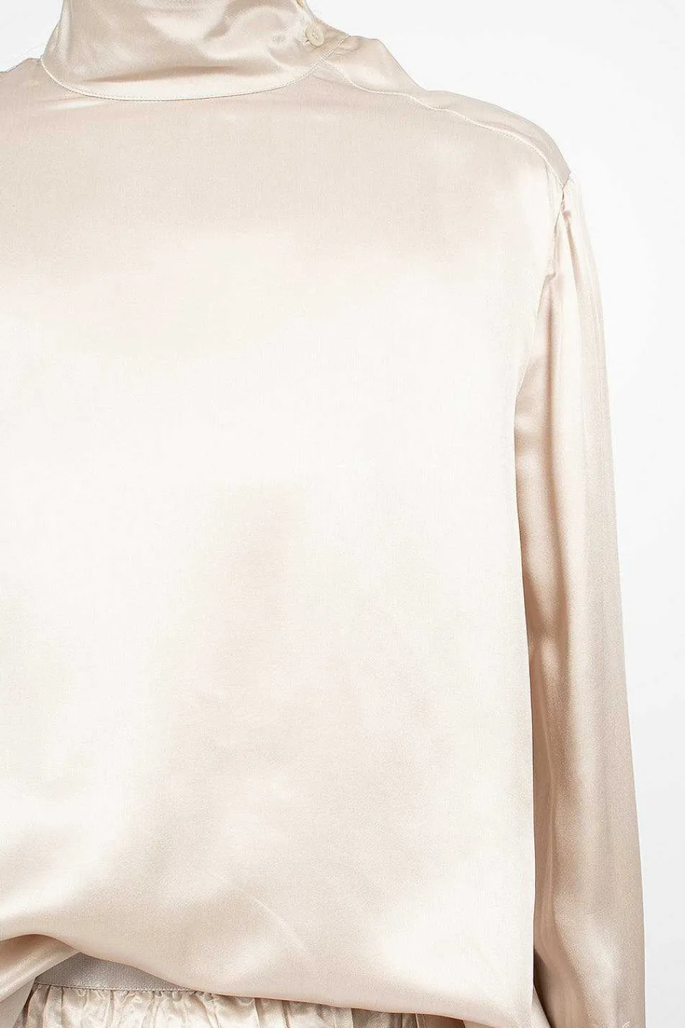 Acne Studios Satin Blouse Pebble Beige| Shirts