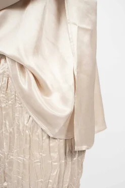 Acne Studios Satin Blouse Pebble Beige| Shirts