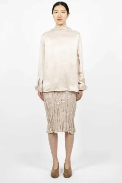 Acne Studios Satin Blouse Pebble Beige| Shirts