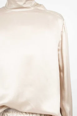 Acne Studios Satin Blouse Pebble Beige| Tops
