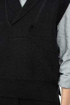 Margaret Howell Shawl Collar Slipover Ink| Tops