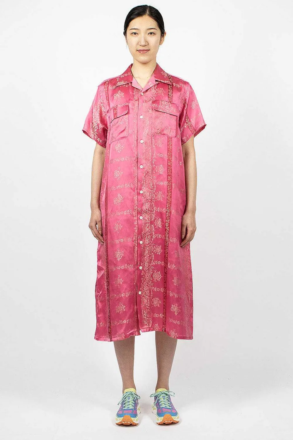 Needles Shirt Dress Ornament Pink| Dresses