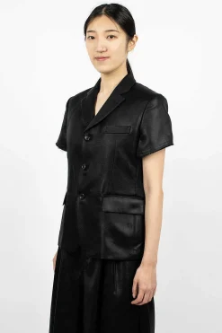 Comme Des Garçons Comme Des Garçons Short-Sleeved Jacket Black| Outerwear