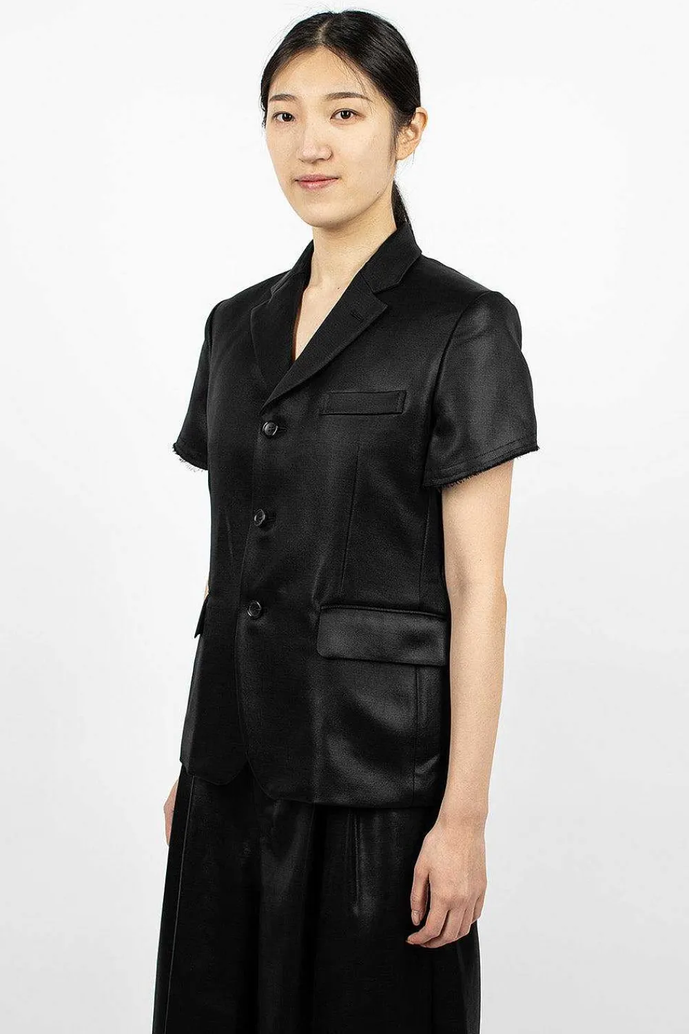 Comme Des Garçons Comme Des Garçons Short-Sleeved Jacket Black| Outerwear