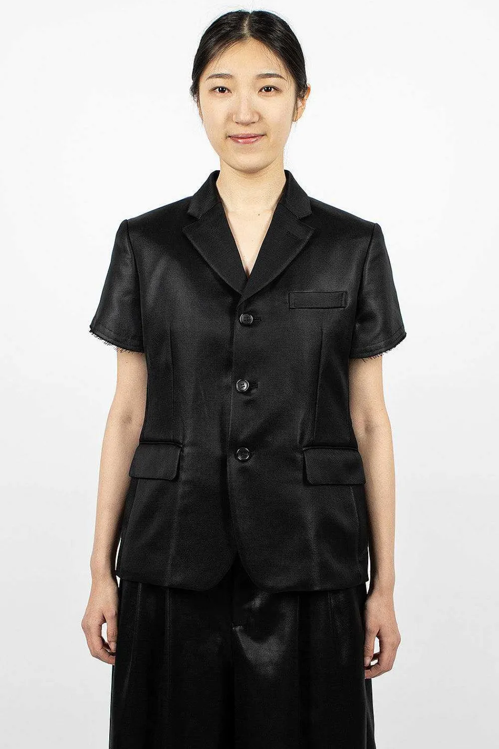 Comme Des Garçons Comme Des Garçons Short-Sleeved Jacket Black| Outerwear