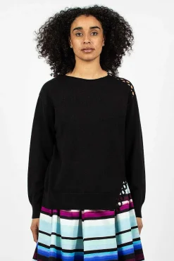 Dries Van Noten Shoulder Detail Jumper Black| Knitwear