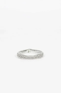 Maria Rudman Silver Embroidered A Bracelet 5| Bracelets