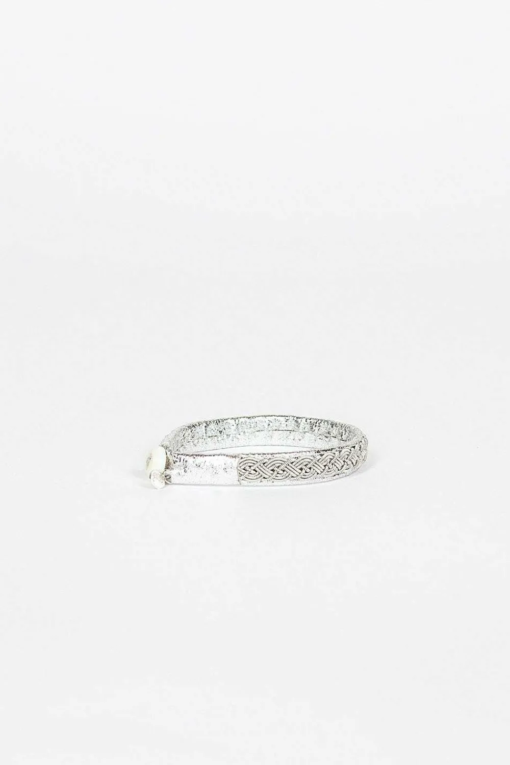 Maria Rudman Silver Embroidered A Bracelet 5| Bracelets