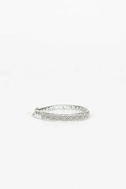 Maria Rudman Silver Embroidered A Bracelet 5| Bracelets