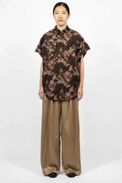 Dries Van Noten Sleeveless Floral Overshirt| Shirts