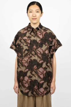 Dries Van Noten Sleeveless Floral Overshirt| Shirts
