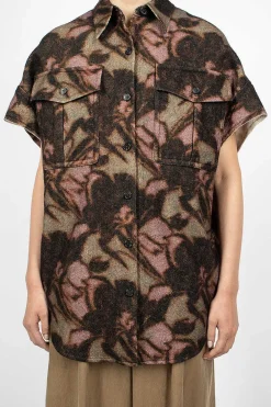 Dries Van Noten Sleeveless Floral Overshirt| Shirts