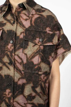 Dries Van Noten Sleeveless Floral Overshirt| Shirts