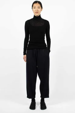 6397 Slim Rib Turtleneck Black| Knitwear