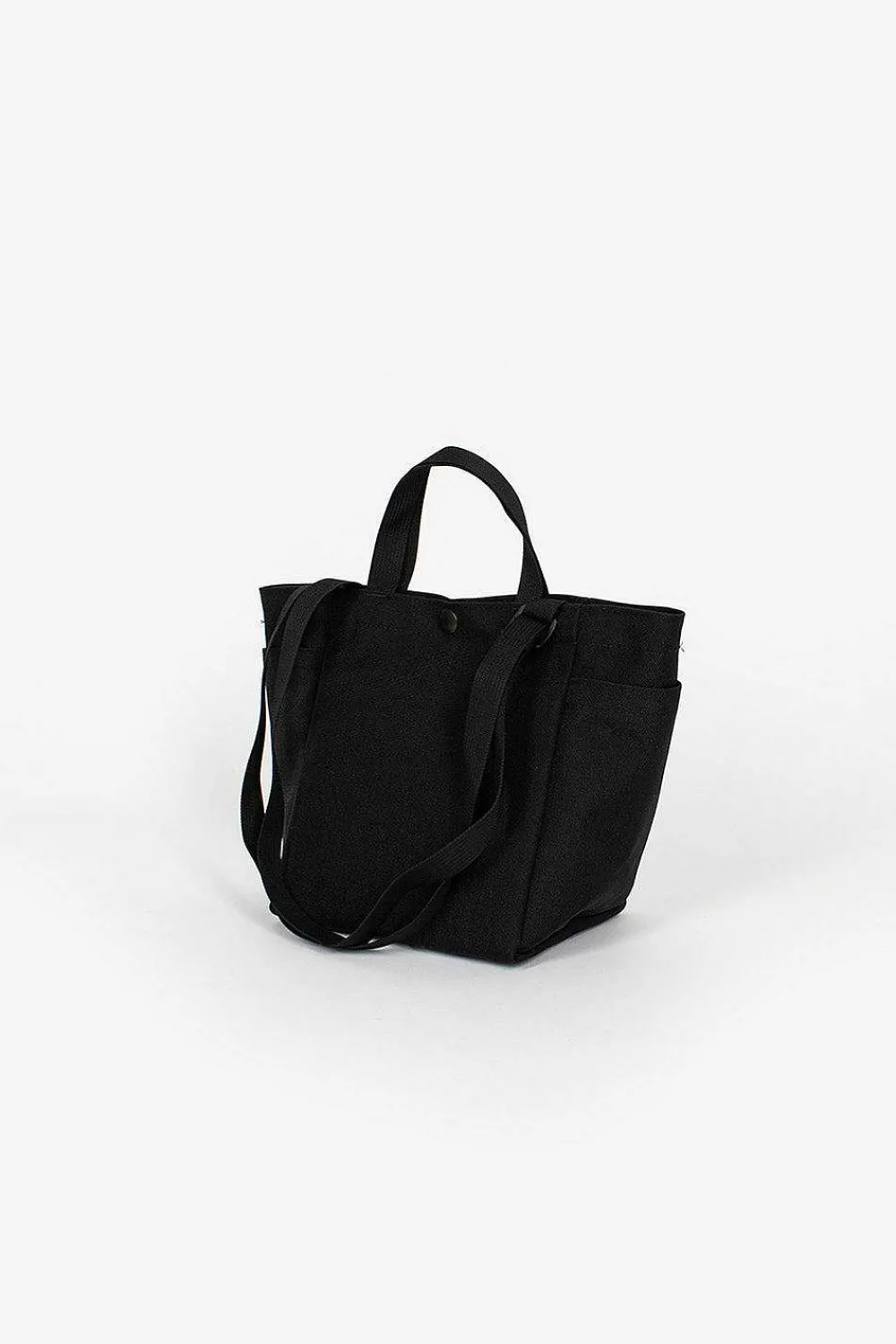 BAGSINPROGRESS Small Side Pocket Tote Black| Bags
