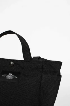 BAGSINPROGRESS Small Side Pocket Tote Black| Bags